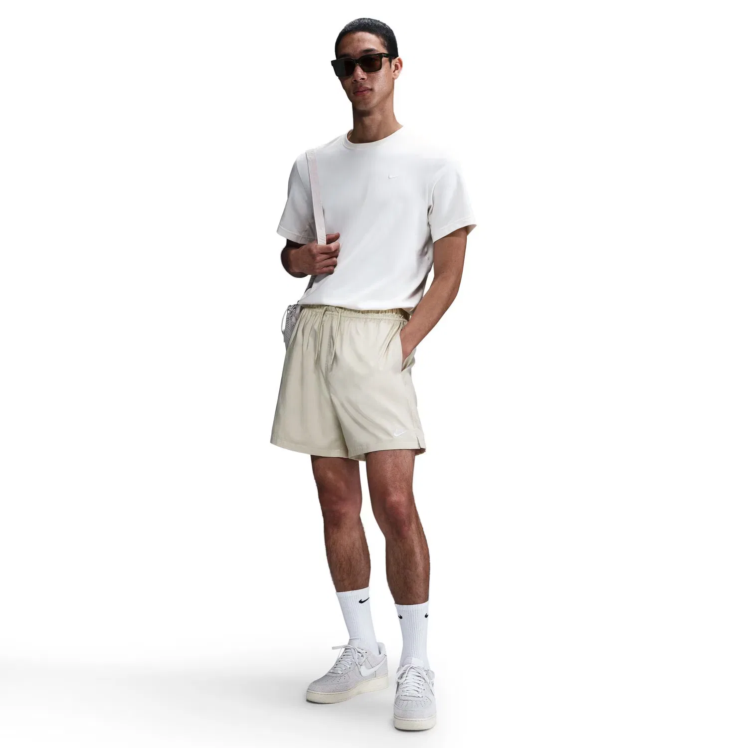 Мужские брюки короткий, M Nk Club Flow Short, Nike, коричневый — фото 3