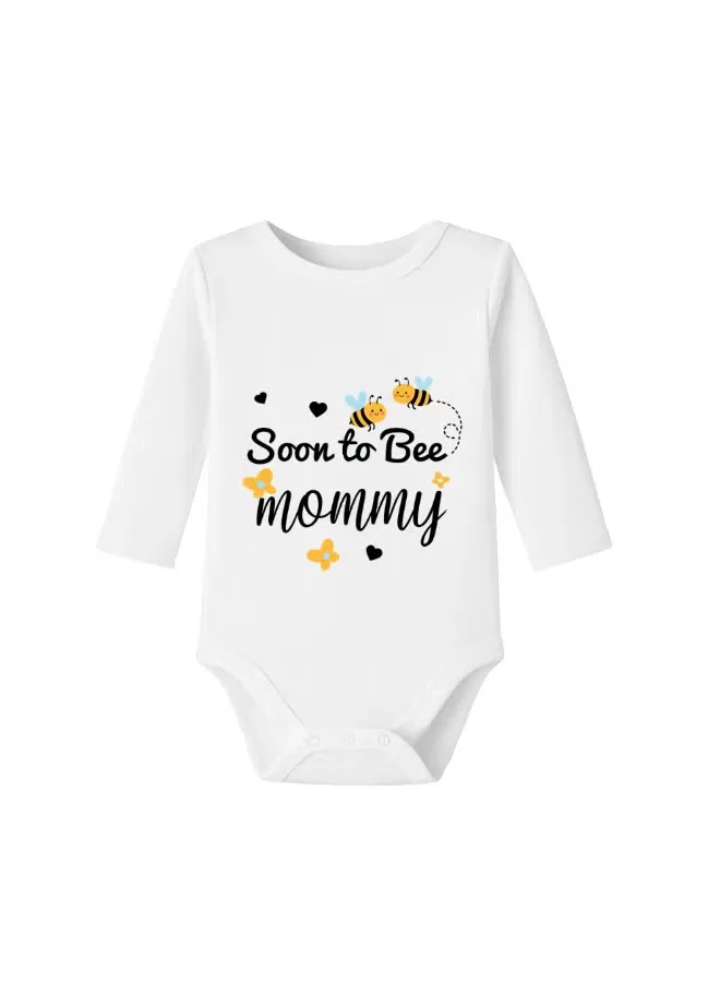 Боди-комбинезон с длинным рукавом с принтом Soon to Bee Mommy Printshop4Me, дизайн 4