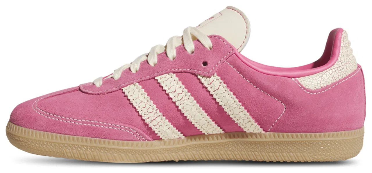 Кроссовки для девочек Samba OG Adidas, цвет Warm Vanilla/Pink Fusion/Gum — фото 2