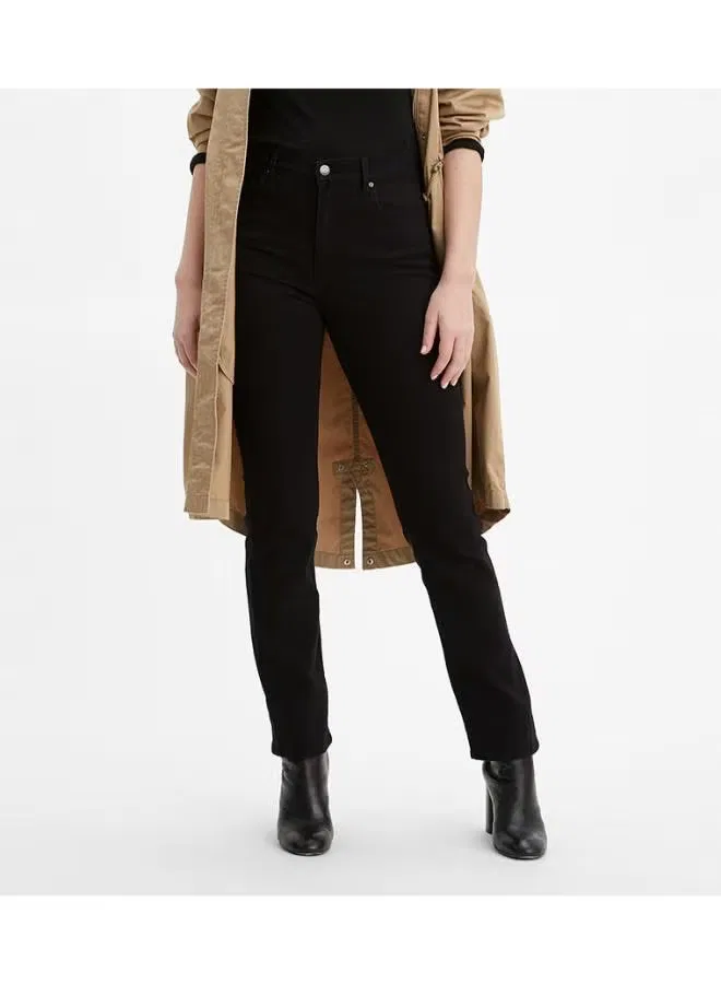 Джинсы с высокой посадкой прямые 724 High-Rise Slim Straight Levi'S, черный