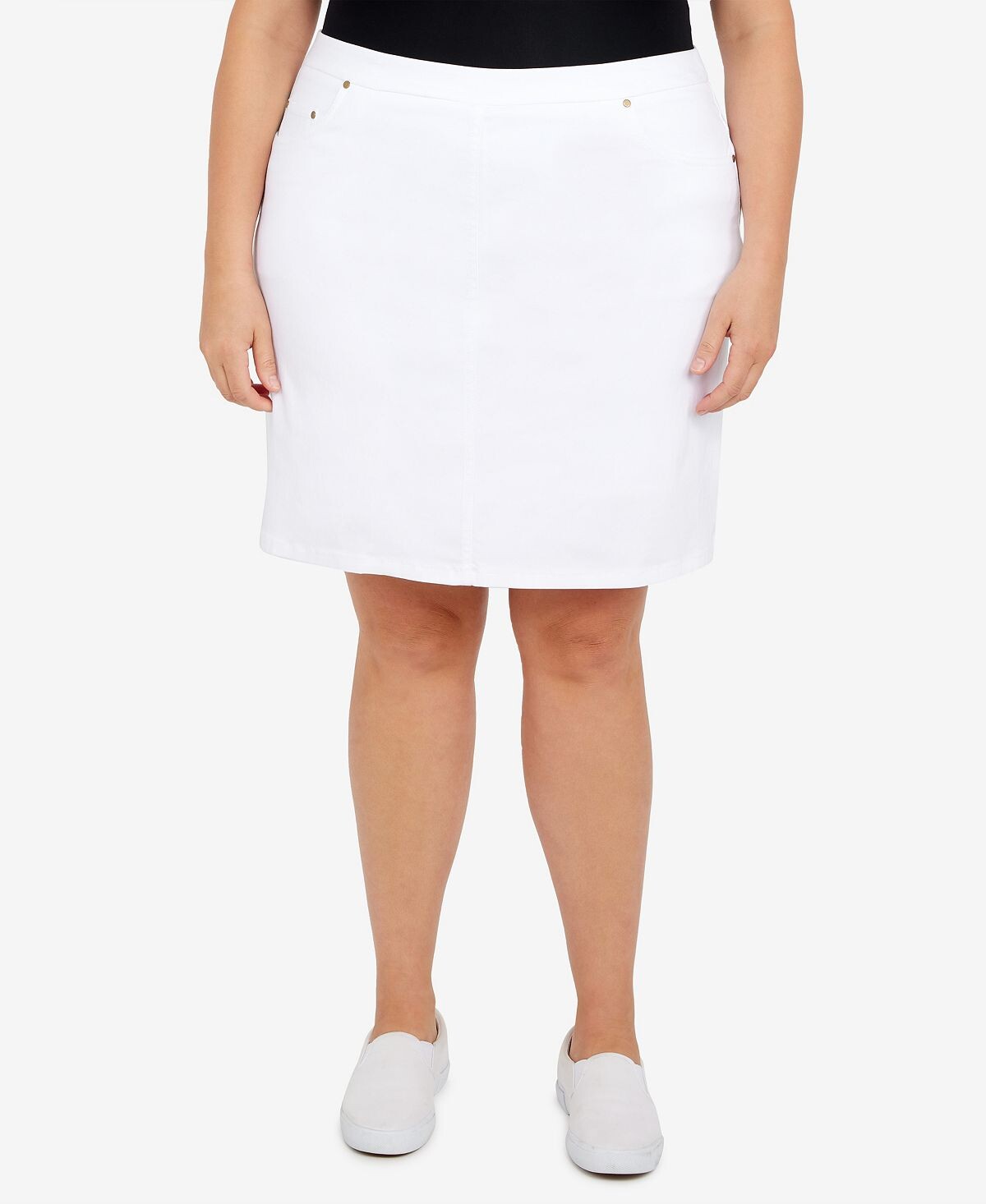 

Шорты plus size essentials tech stretch с эластичным поясом HEARTS OF PALM, белый