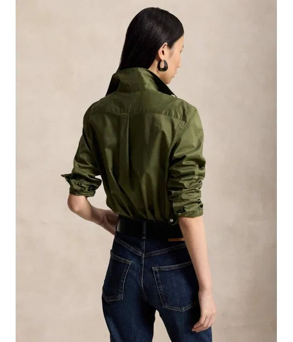 Женская рубашка свободного кроя Polo Ralph Lauren, Verde Oliva — фото 3