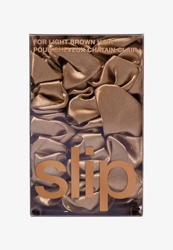 Набор резинок для волос Pure Silk Back to Basics Assorted Scrunchies Set, Slip, Light Brown — фото 4