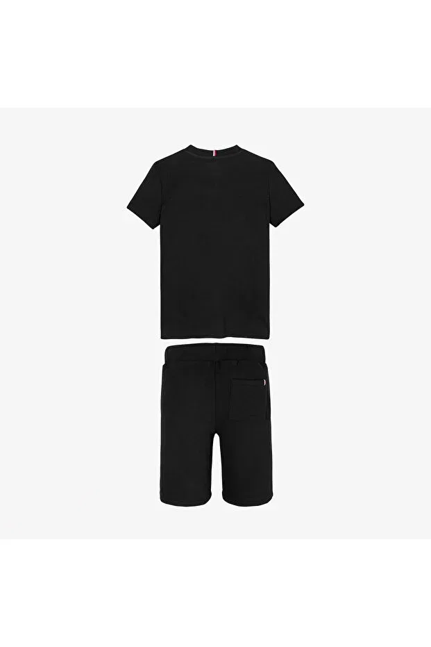 Детские шорты для девочек с принтом Tommy Hilfiger, Black — фото 4
