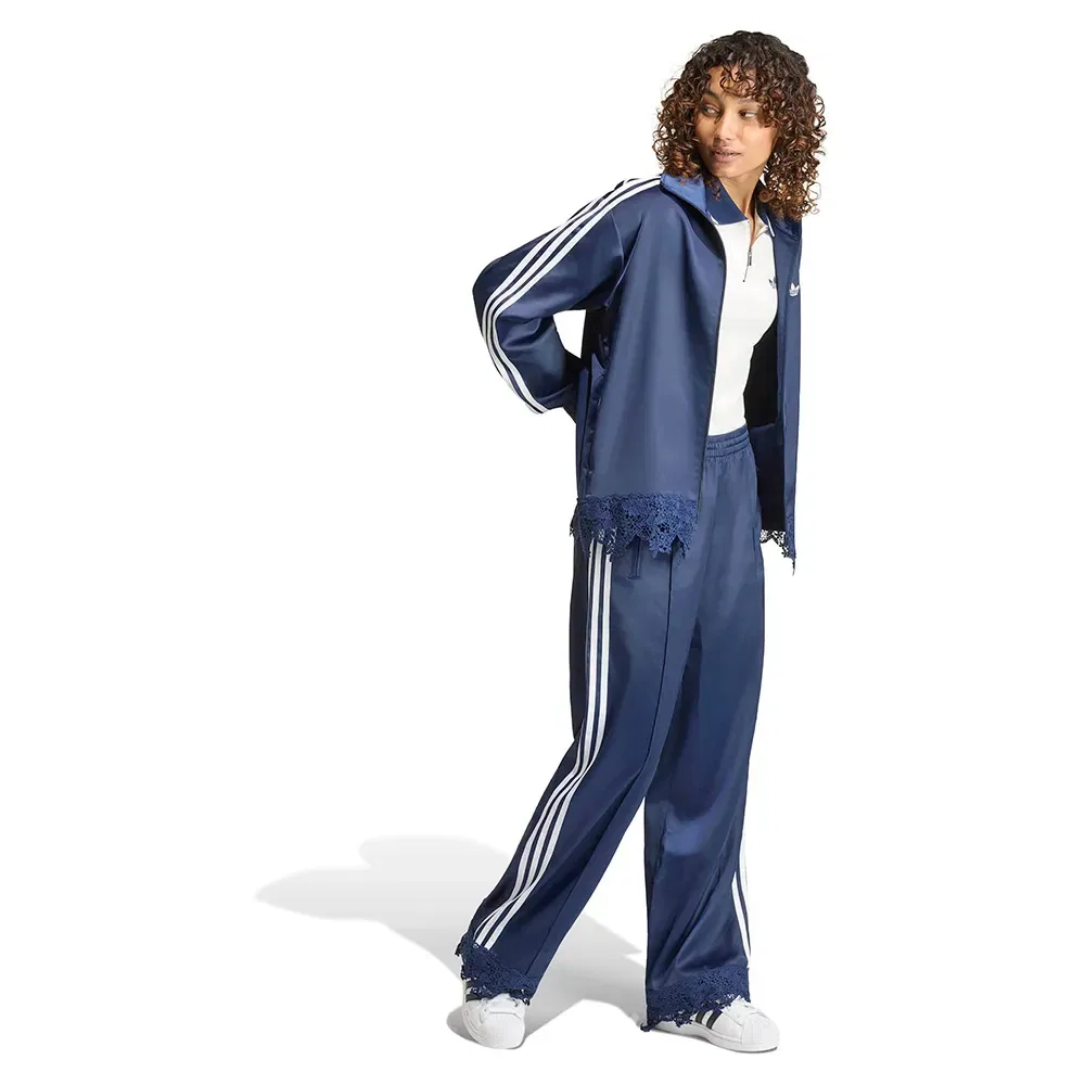 Брюки спортивные Satin Lace Firebird Track Loose Adidas Originals, синий — фото 4