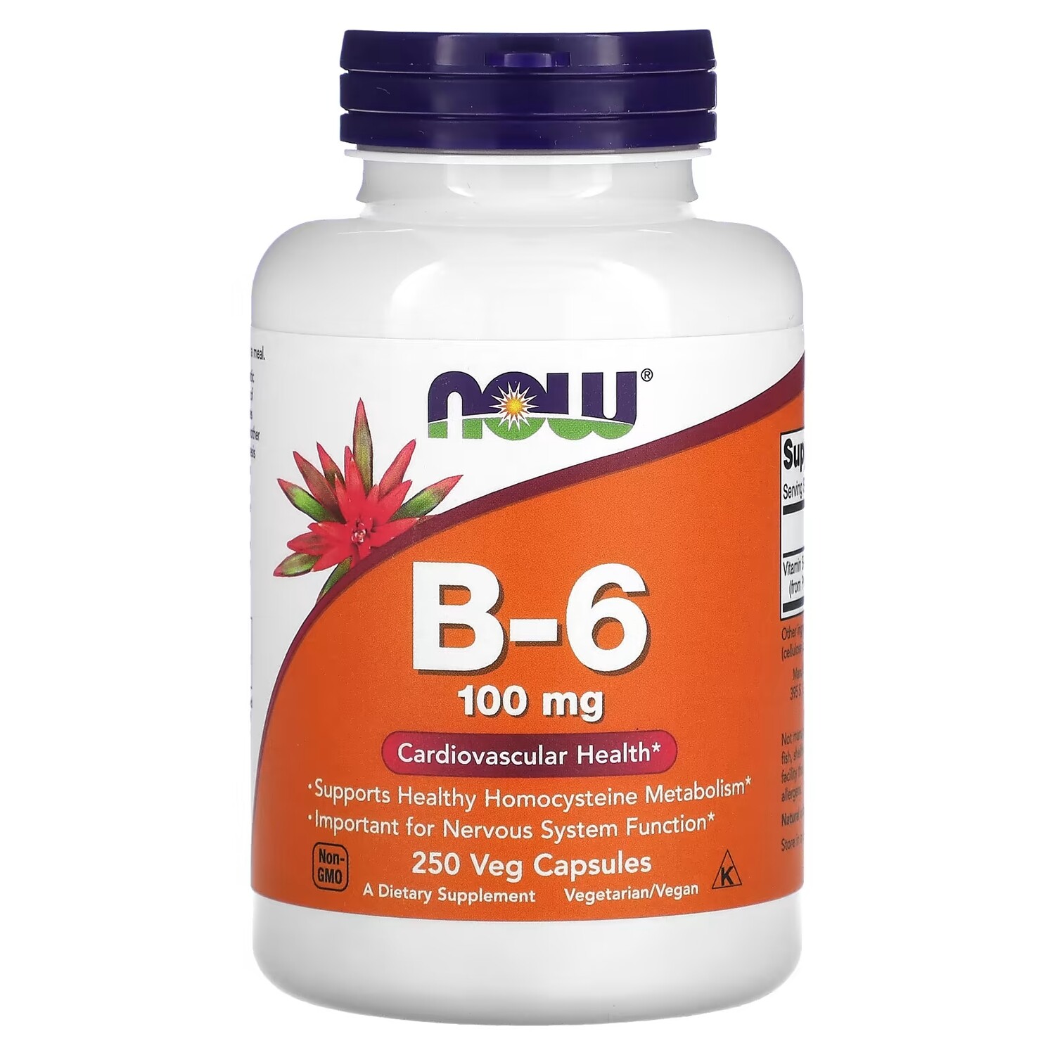 

Витамин В6 NOW Foods, 250 капсул