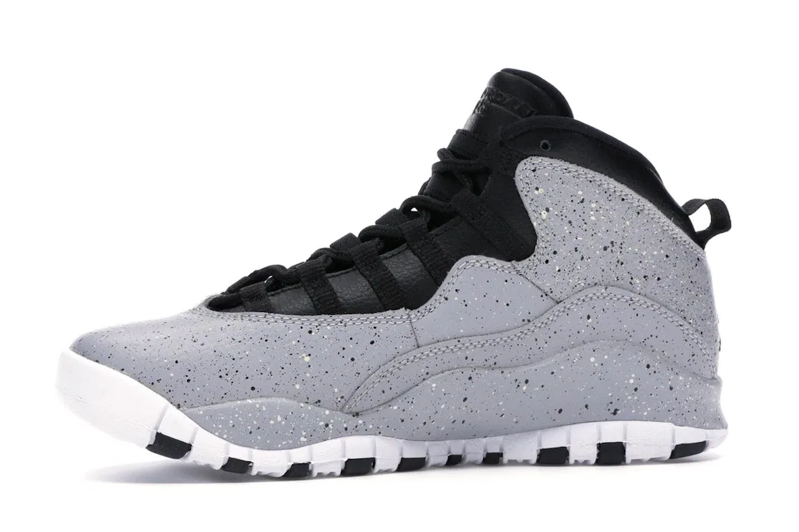 Детские кроссовки Lifestyle Jordan 10 Retro, Light Smoke Grey/Black-University Red-White — фото 3