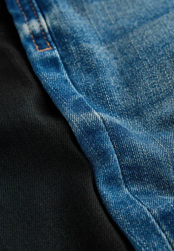 Брюки из хлопка с эластаном, 2 pack comfort stretch slim fit jeans, Next, mid blue black denim, черный/синий — фото 3