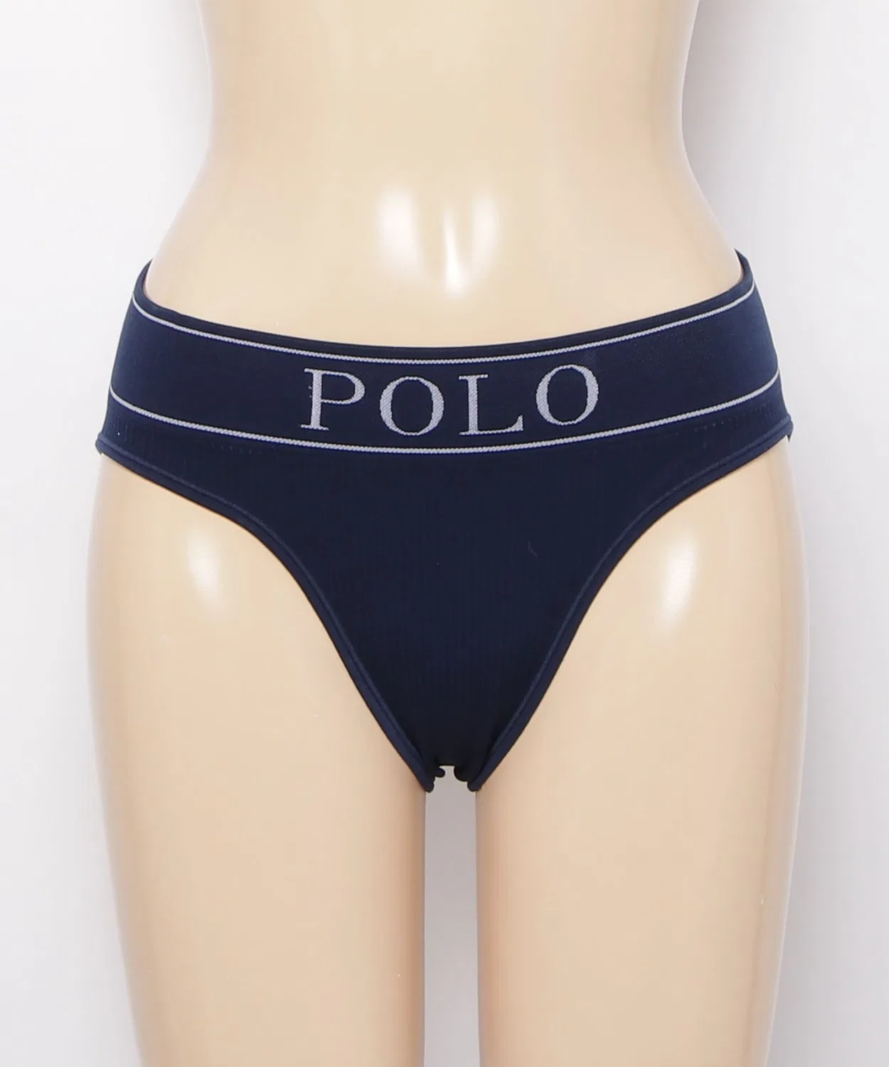 Женские трусы-слипы с логотипом POLO RALPH LAUREN, Неви — фото 4