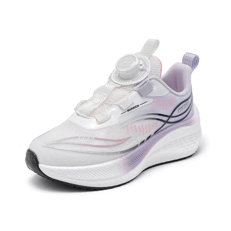 Детские кроссовки из искусственной кожи White Purple WARRIOR