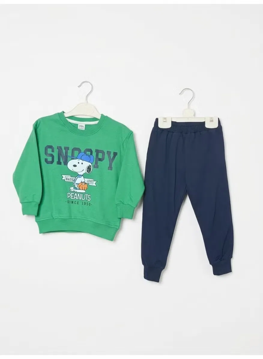 Комплект из футера с принтом Snoopy Zara