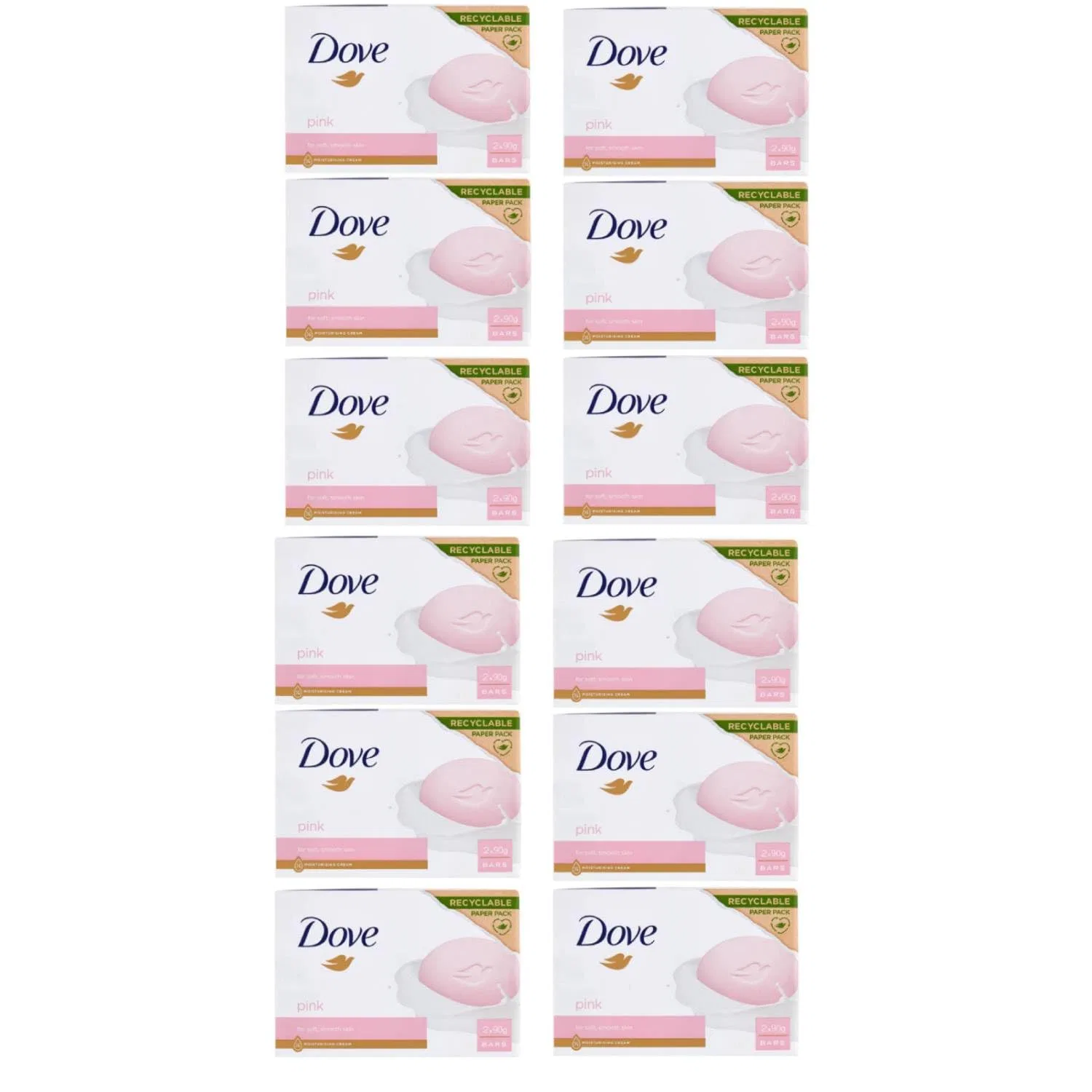 Мыло Dove Beauty Cream Bar, ассорти, 2 x 90г, Розовый