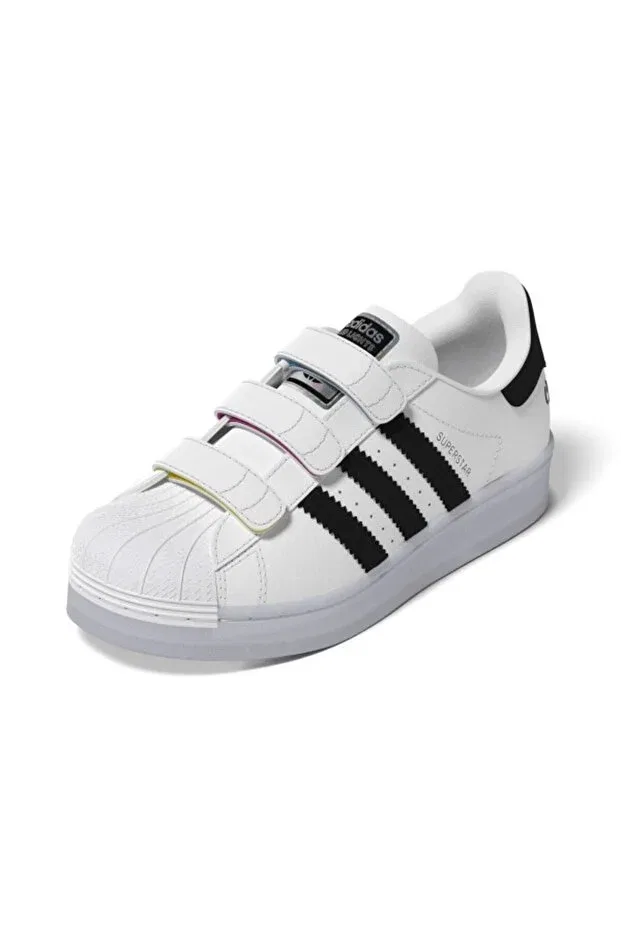 Детские кроссовки для мальчиков со светодиодами Superstar Adidas, White Lights2