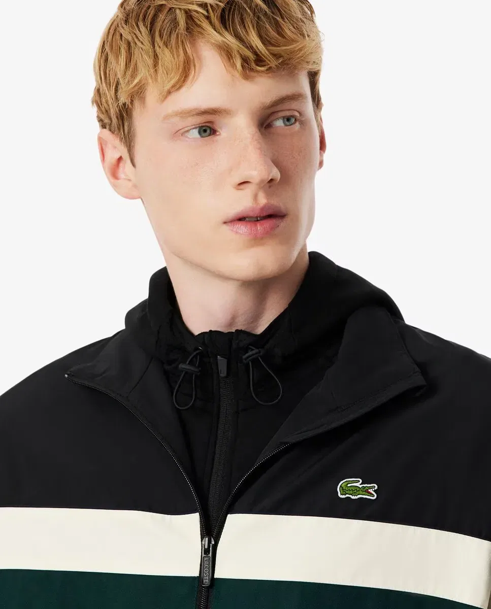 Мужская куртка-ветровка из полиэстера Lacoste, Negro — фото 3
