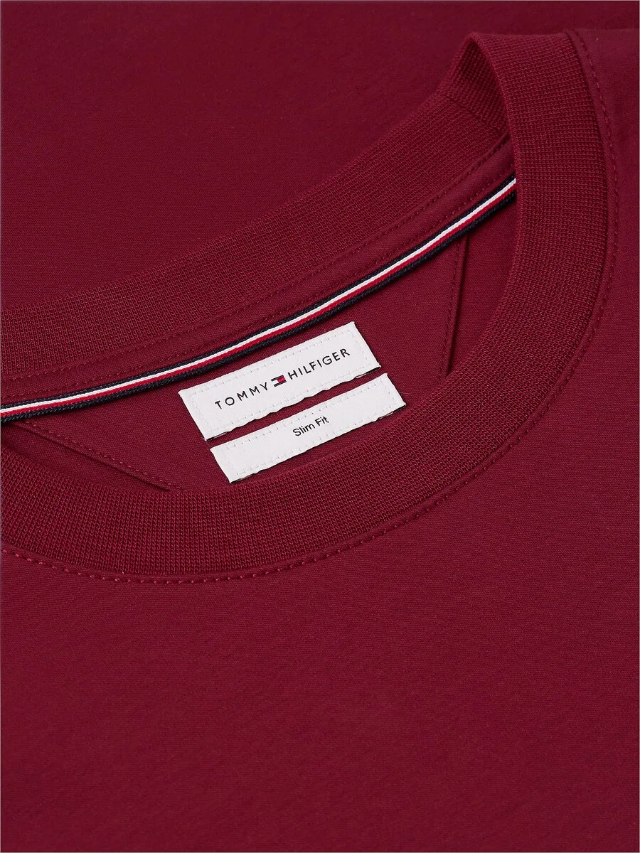 Футболка TOMMY HILFIGER бордового цвета — фото 4