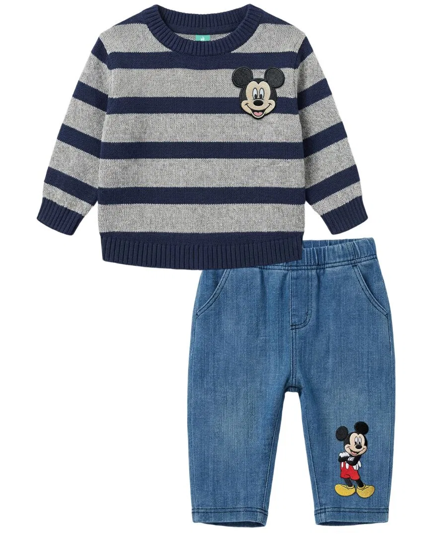 Комплект из свитера и брюк с Микки Маусом Disney, Gray/Blue