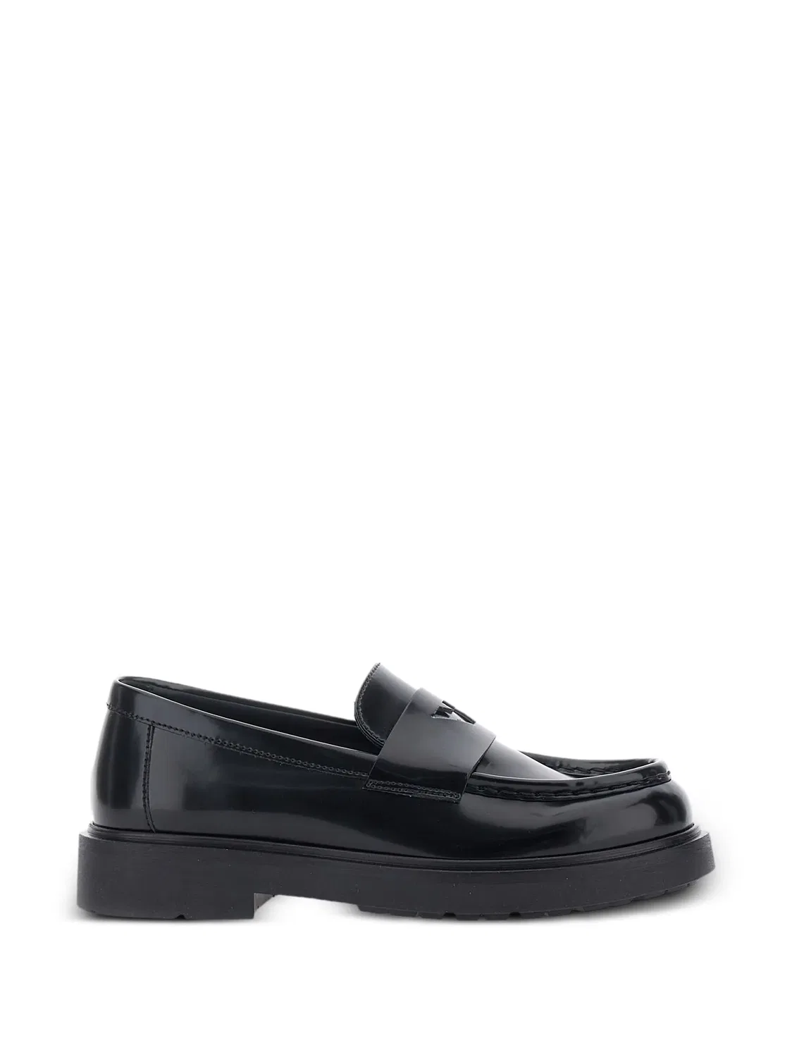 Лоферы с тисненым логотипом Emporio Armani Kids, черный