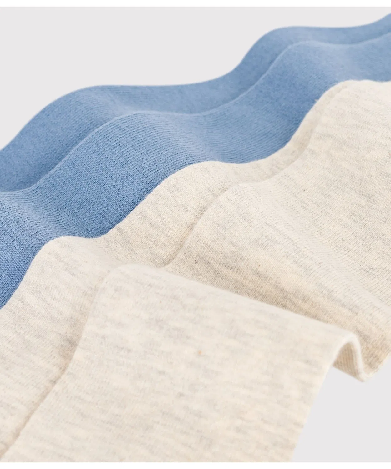 Детские колготки из органического хлопка, комплект из 2 пар PETIT BATEAU, Light Blue — фото 3