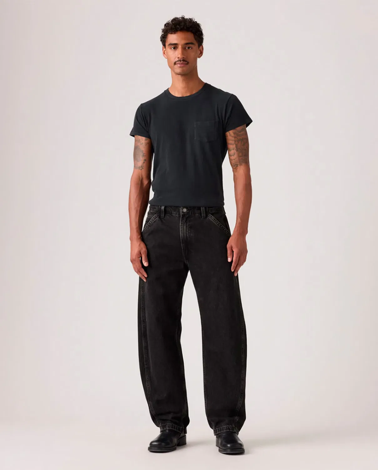 Мужские джинсы свободного кроя Baggy Barrel Levi's, Gris Oscuro