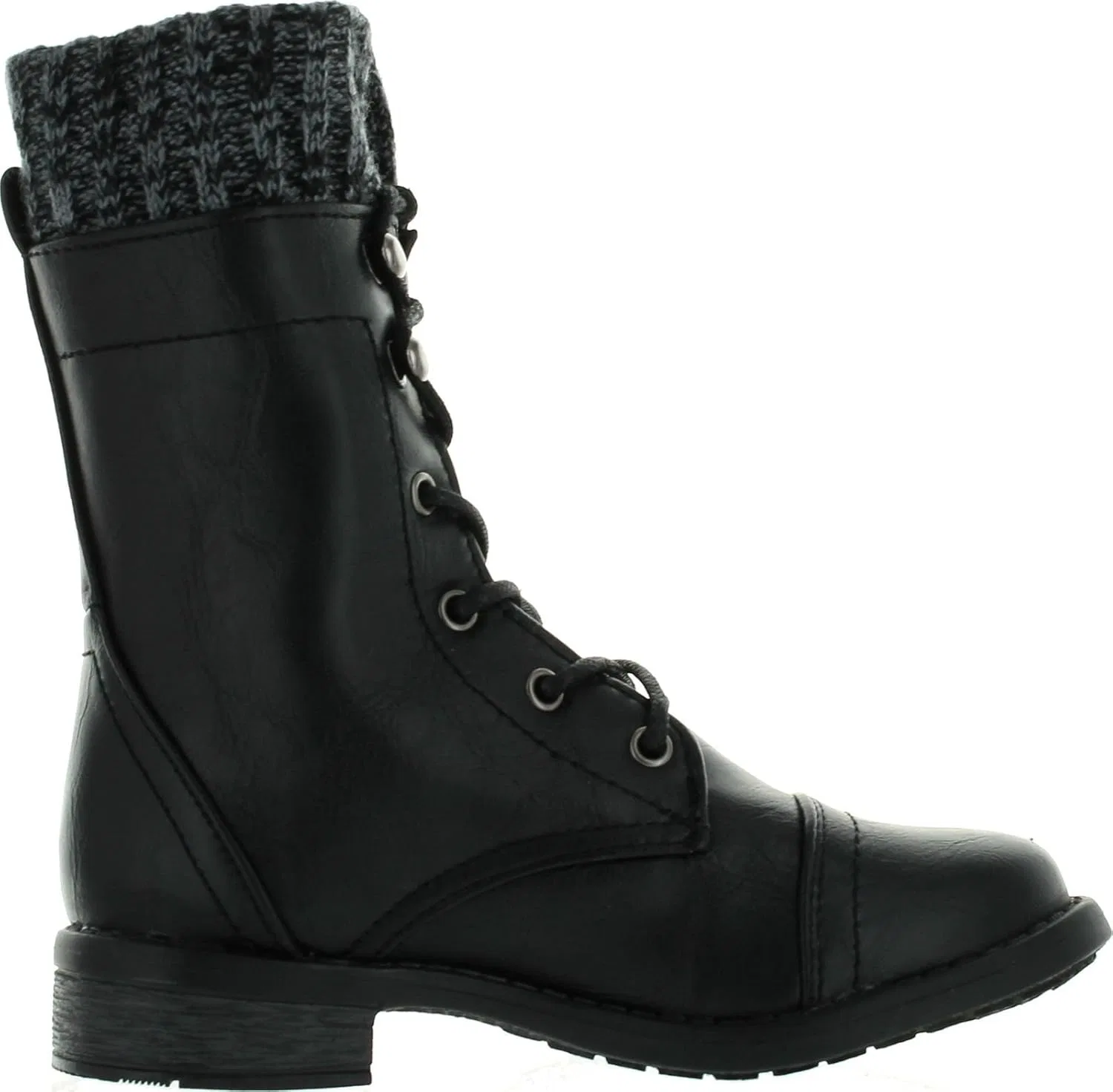 Детские ботинки на шнуровке с молнией Justina58k JJF Shoes, Black — фото 2