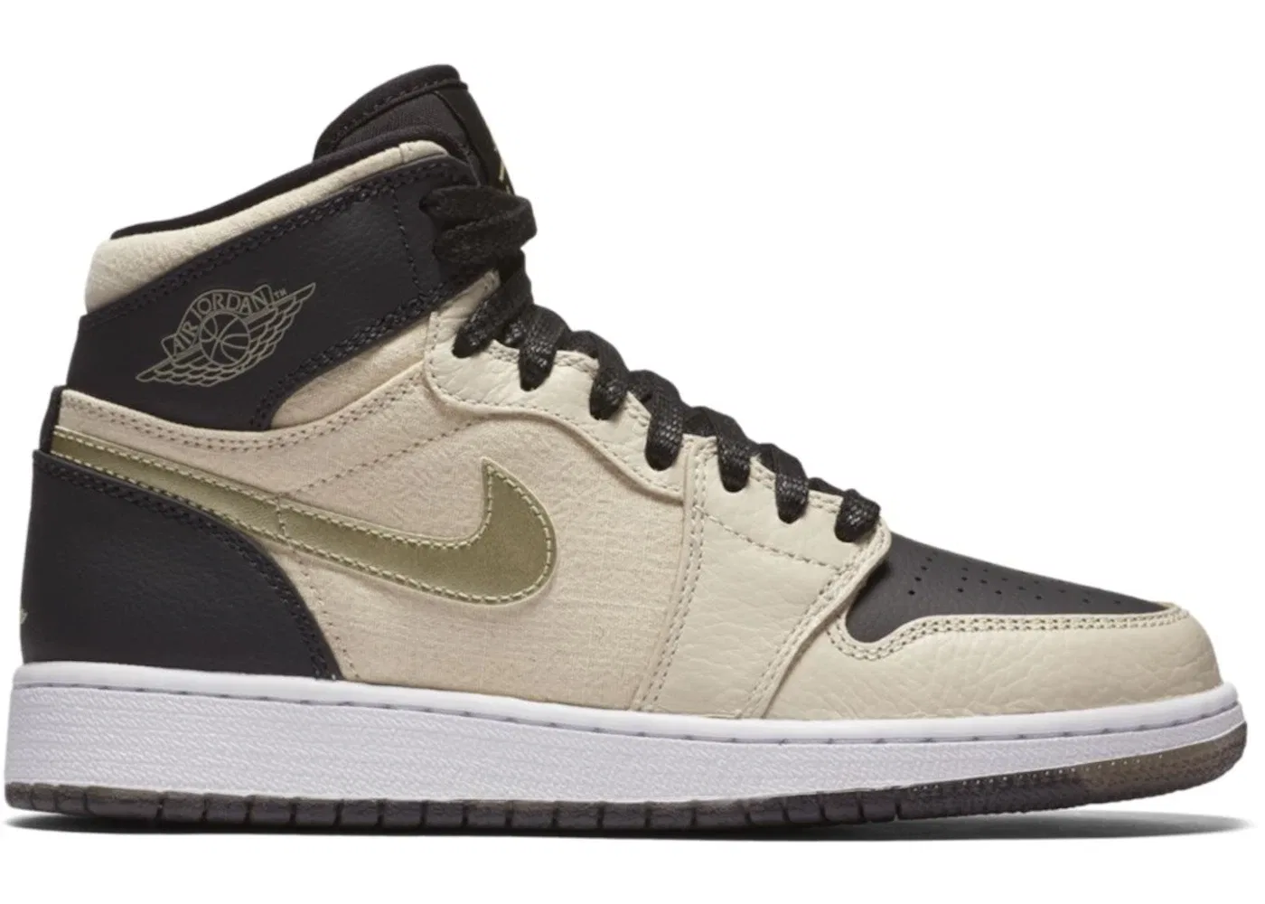 Детские кроссовки Lifestyle с принтом Jordan 1 Retro Jordan, Sail/Baroque Brown/White