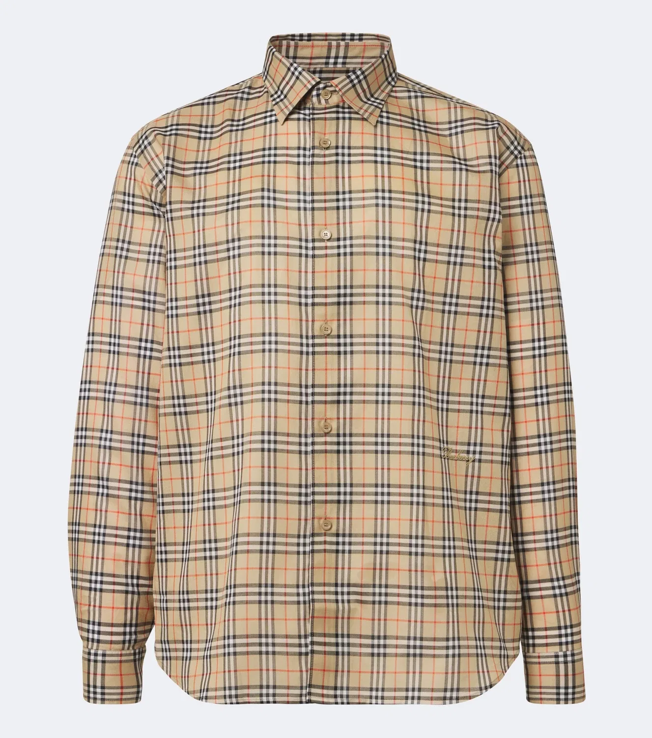 Рубашка в клетку с длинным рукавом Burberry, бежевый