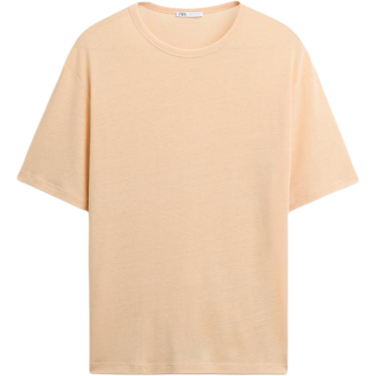 

ZARA Футболка мужская светло-розовая, Розовый, ZARA Футболка мужская светло-розовая