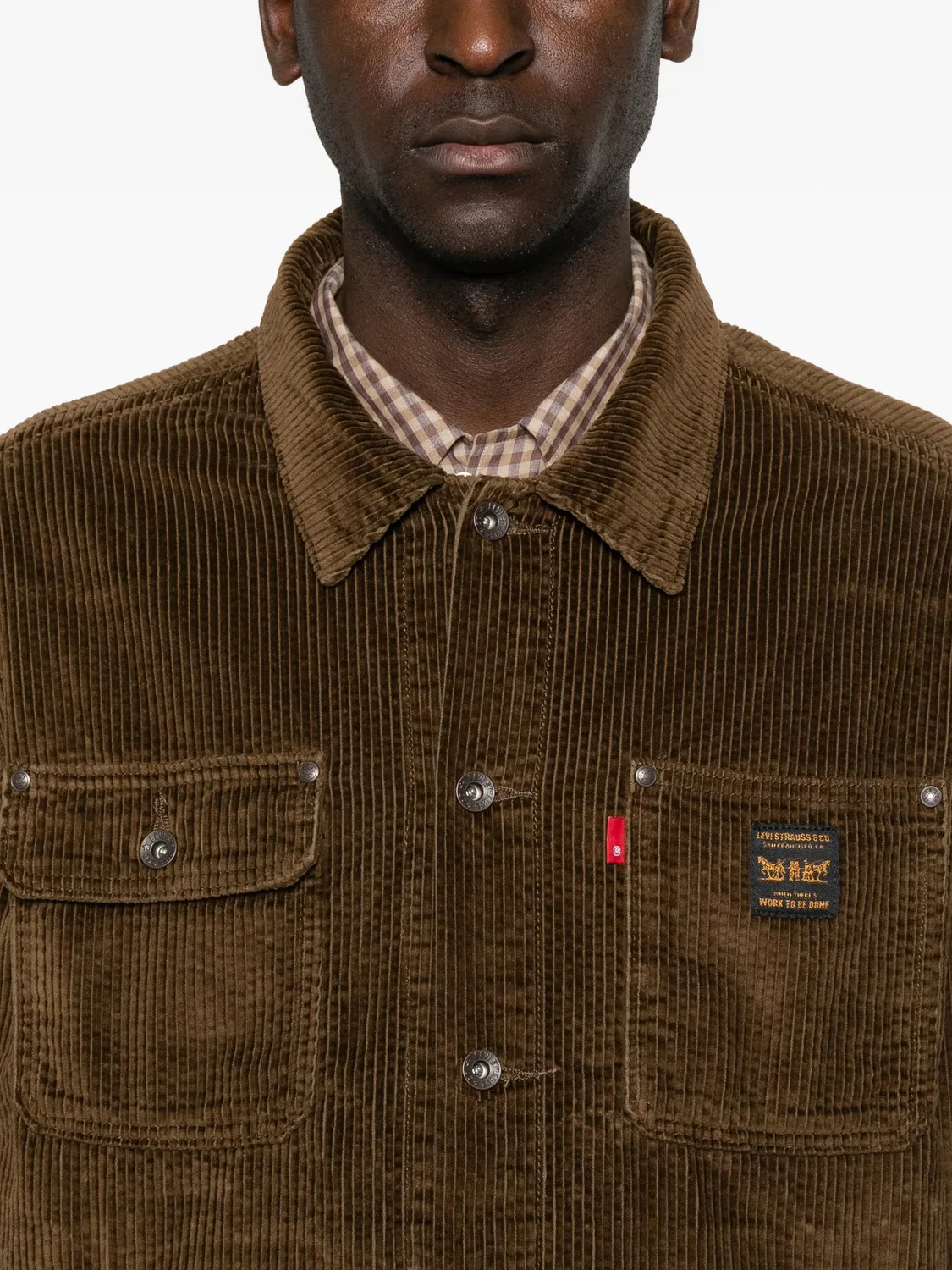 Куртка-рубашка вельветовая, коричневая Levi's, коричневый — фото 2