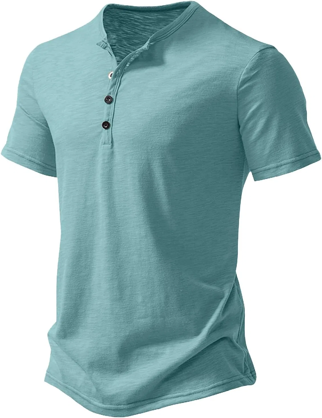 Мужская хлопковая футболка с круглым вырезом, Mint Green — фото 2