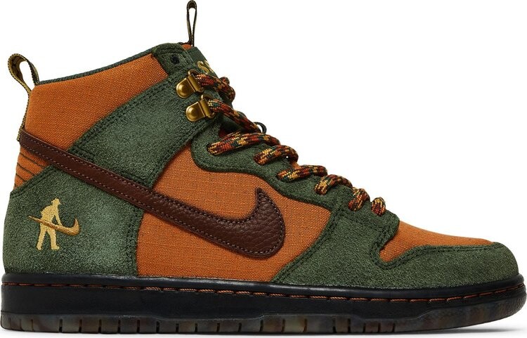

Кроссовки Nike Pass~Port x Dunk High SB 'Workboot', зеленый, Зеленый;серый, Кроссовки Nike Pass~Port x Dunk High SB 'Workboot', зеленый