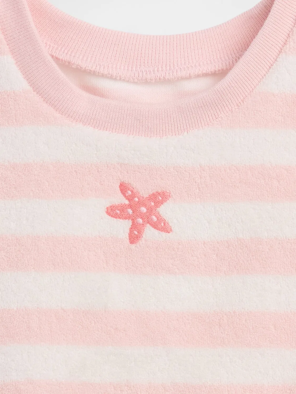 Комплект из топа и шорт с полосками, модель Terry Stripe Gap, розовый — фото 3