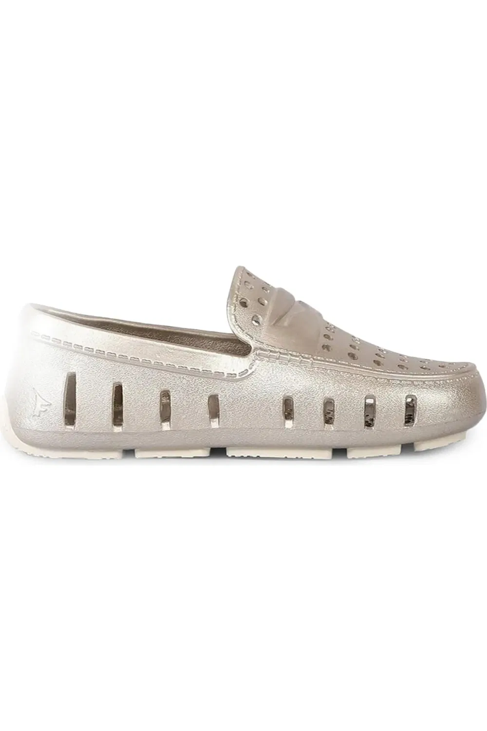 Детские туфли нескользящие Prodigy Driver FLOAFERS, White Gold/Cream — фото 2