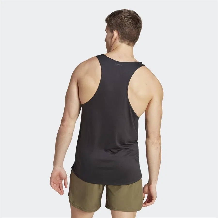 Мужская футболкаический топ adidas WO Stringer, Черный — фото 2