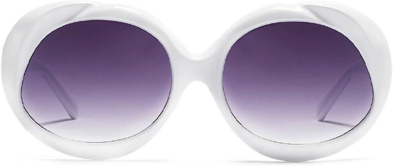 

Laureles Классические винтажные женские солнцезащитные очки в большой круглой оправе, мужские солнцезащитные очки оранжево-синего цвета с защитой от УФ-излучения UV400, C7