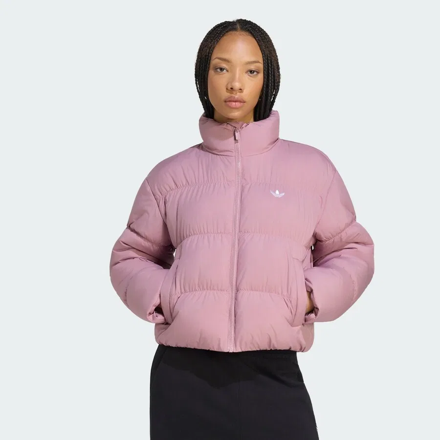Зимняя куртка ADIDAS ORIGINALS сиреневого цвета — фото 2