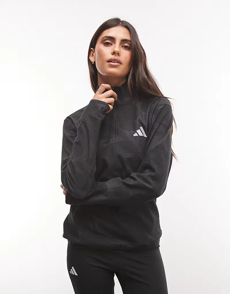 Куртка Adidas Performance ADI365 с половинной молнией, черный