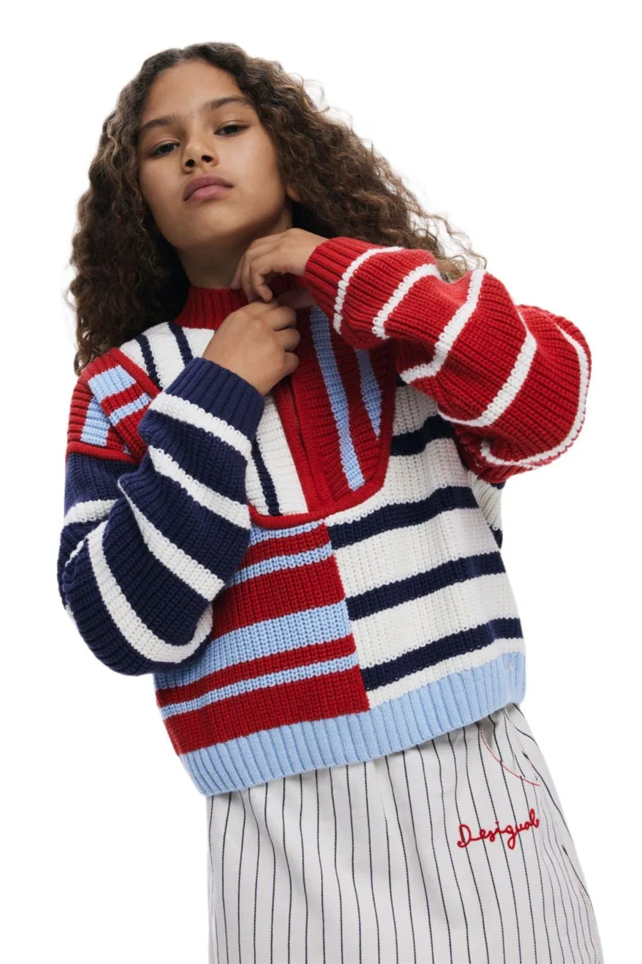 Свитшот с молнией у ворота Desigual, Blue
