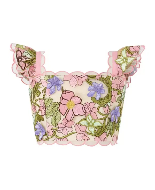 Детский топ для девочек с вышивкой Bonnie Sleeve Marlo Kids, Floral
