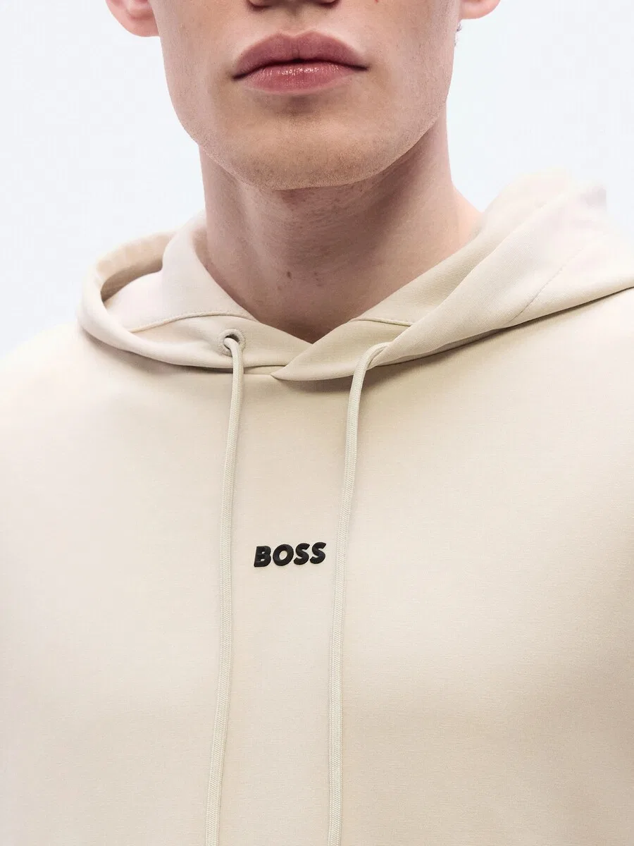 Свитшот BOSS 'Sly Zone' бежевого цвета — фото 3