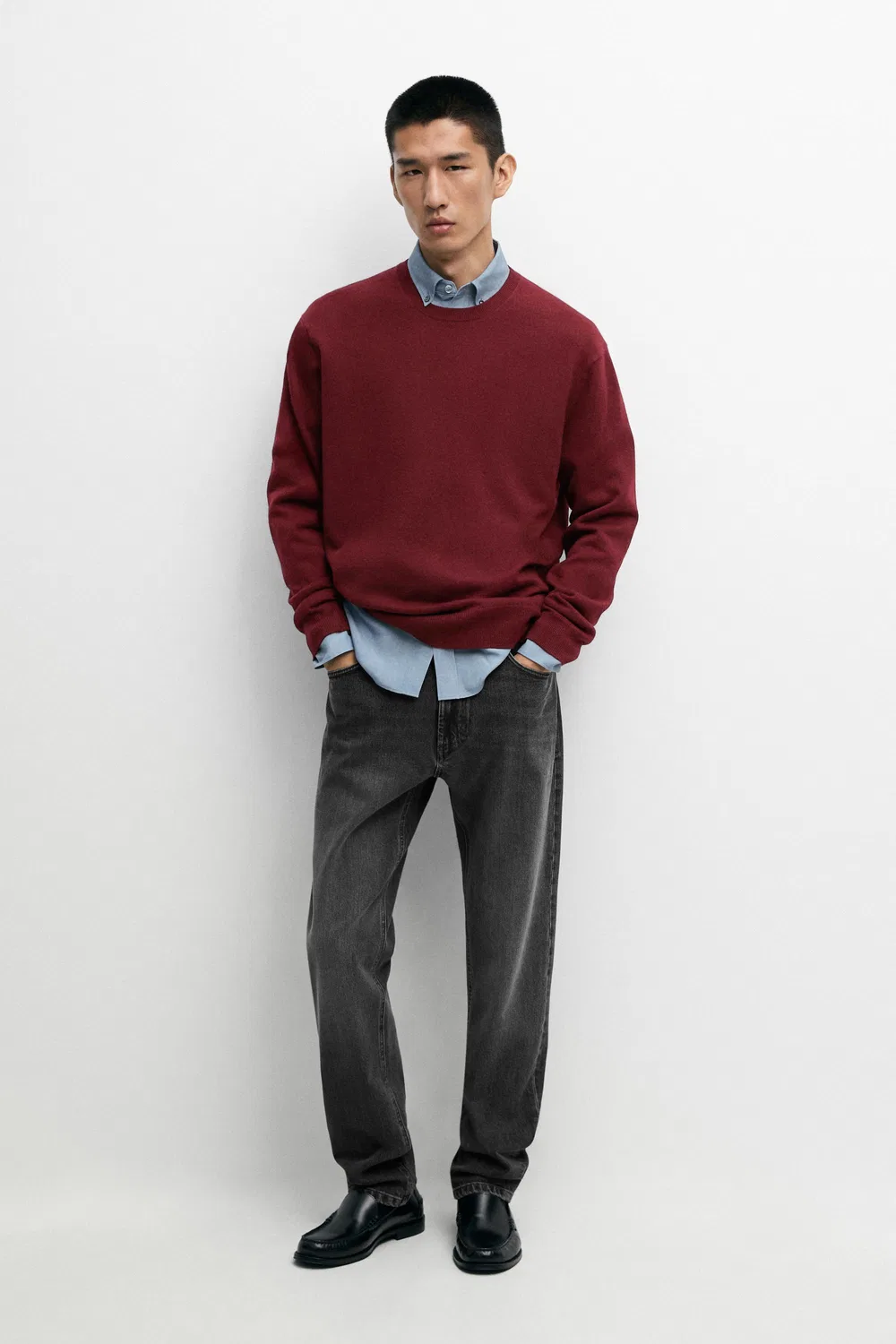 Свитер Massimo Dutti, кашемировый, темно-розовый