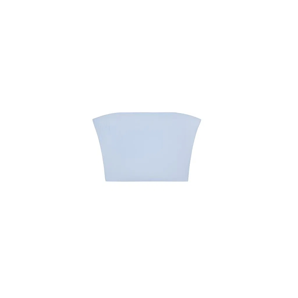 Женский топ без бретелек Light Blue ZARA