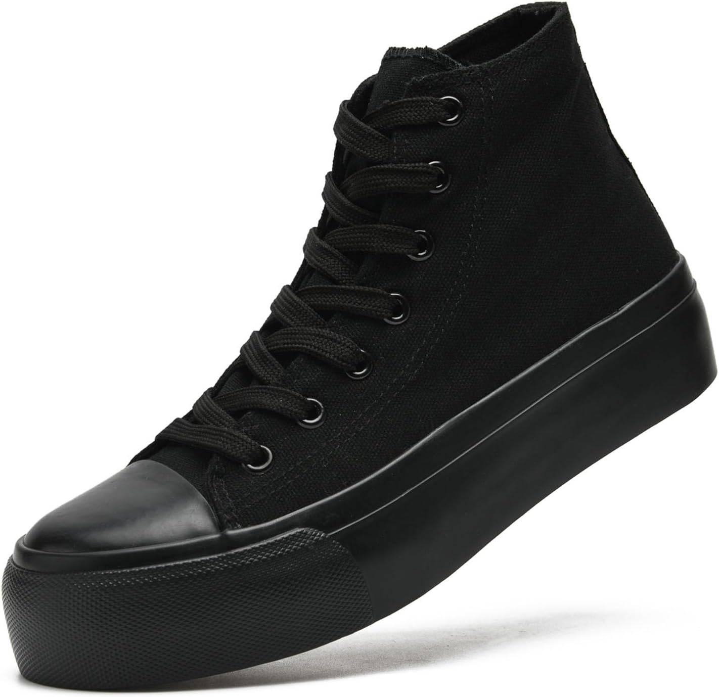 

Женские кеды на платформе из холщовой ткани, мужские высокие классические кеды из холща, повседневные кроссовки, удобные модные кроссовки на шнуровке Xraehni, черный