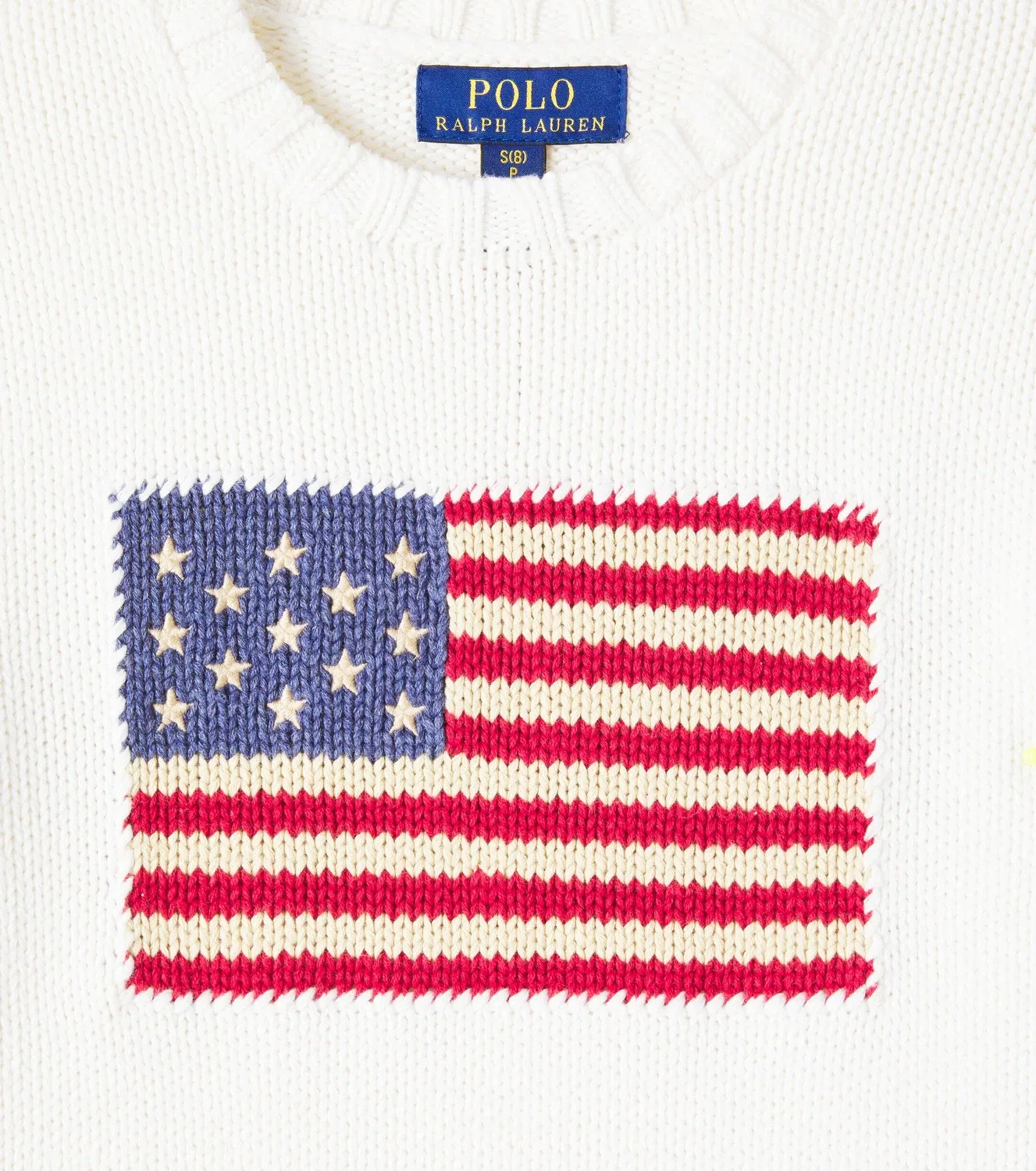 Свитер хлопковый с интарсией Polo Ralph Lauren Kids, белый — фото 3
