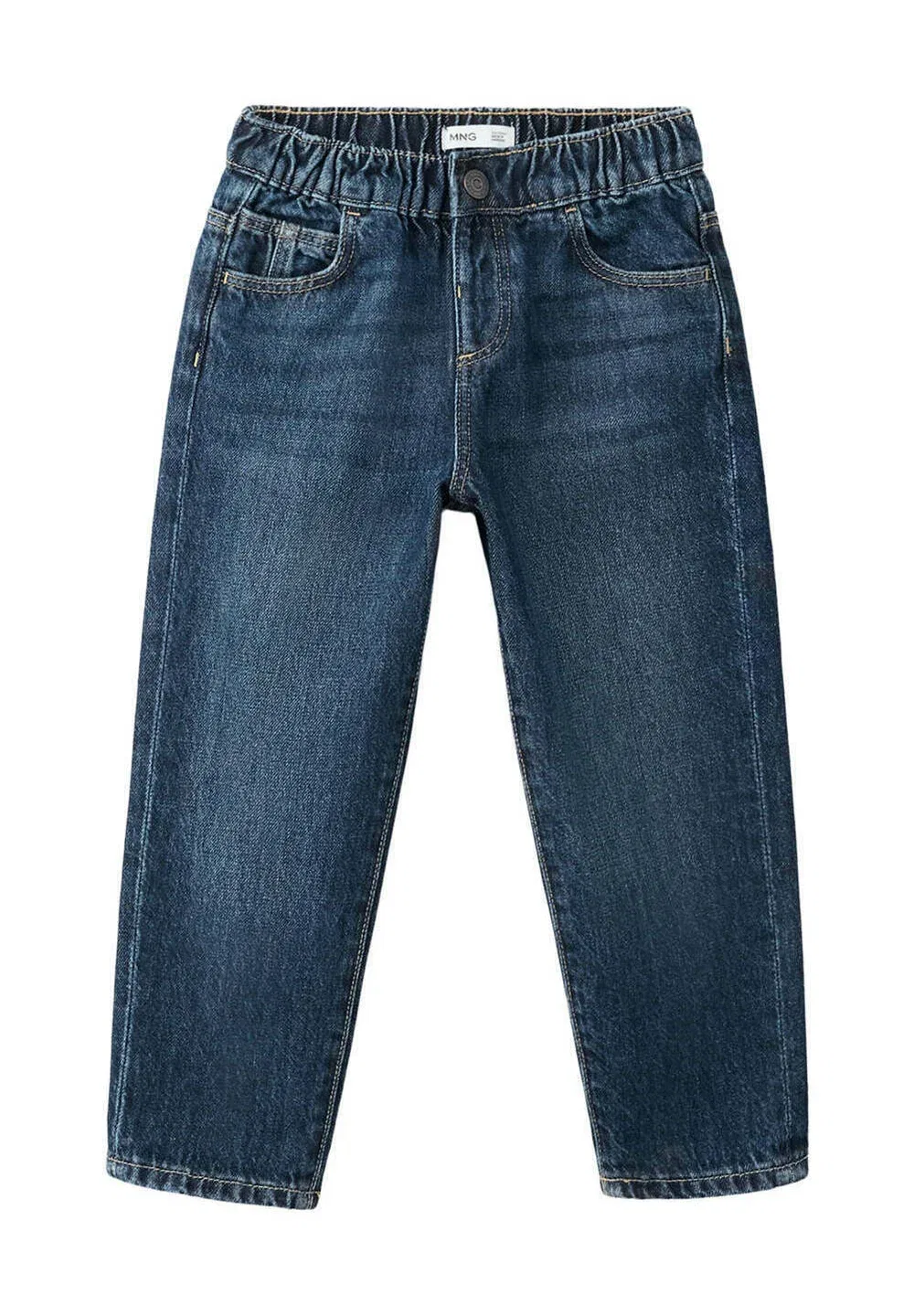 Детские джинсы прямого кроя Mango Kids, Dark Blue