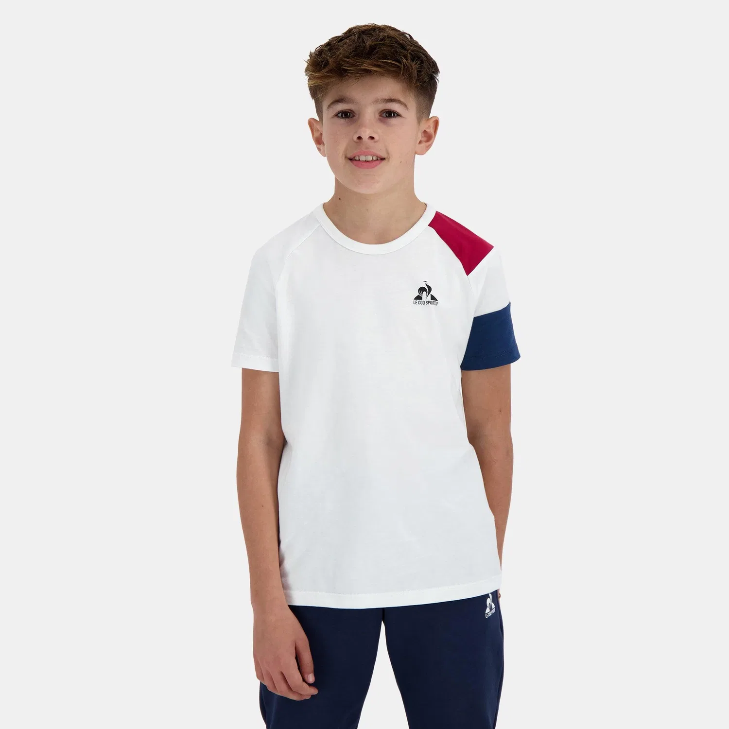 Детская футболка с логотипом Le Coq Sportif N°1, Цвет Weiss Rot