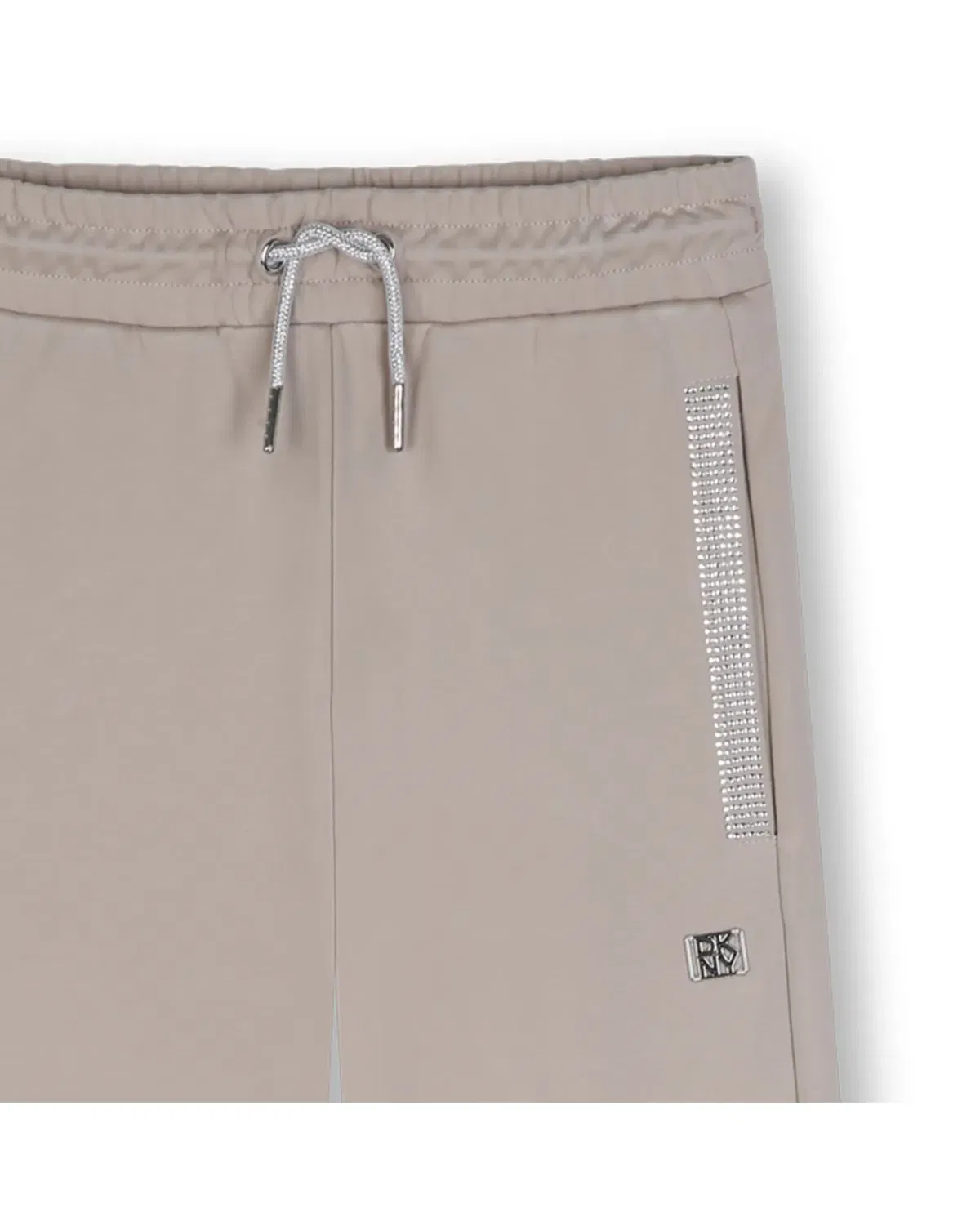 Детские брюки карго для девочек с блестящими карманами DKNY, Beige — фото 2