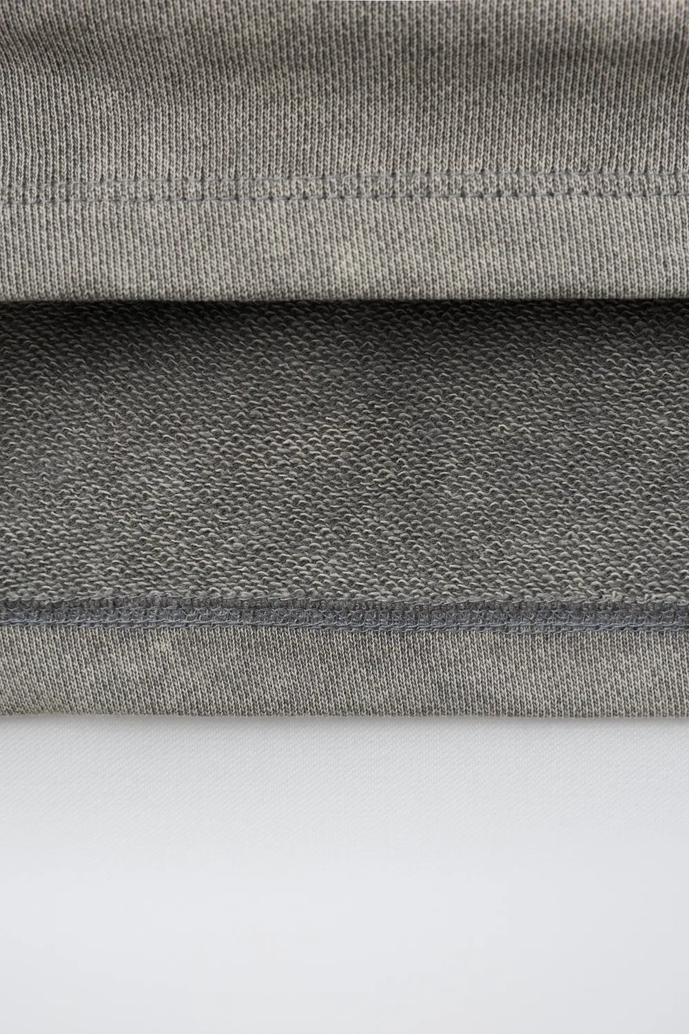 Футболка с эффектом выцветания и граффити ZARA, Grey — фото 4