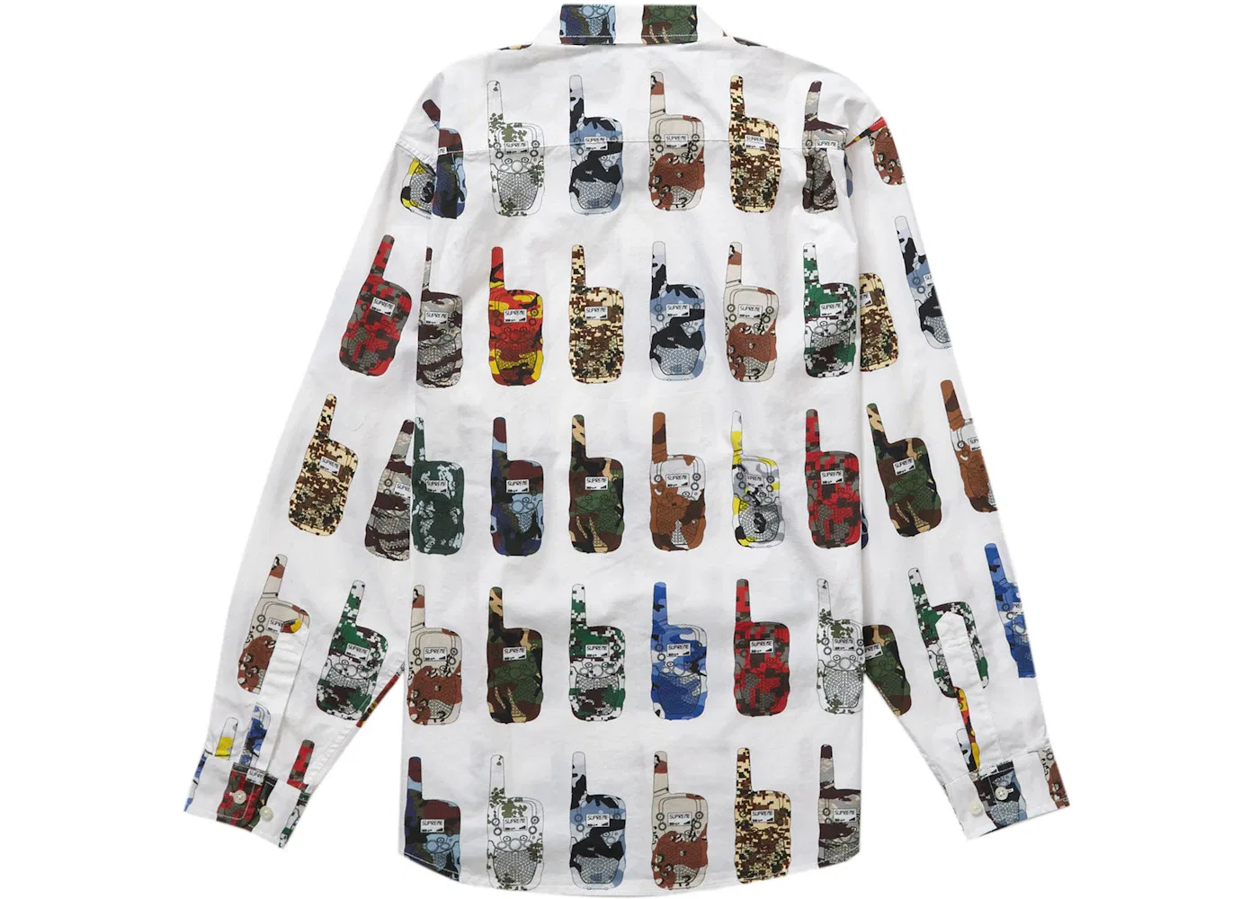 Мужская рубашка с принтом Supreme, White — фото 2