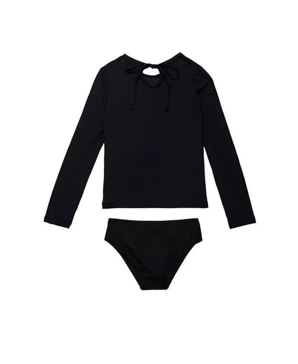Детский комплект для плавания с длинным рукавом Freya Rib Little Kid Big Kid Gottex Kids, черный — фото 2