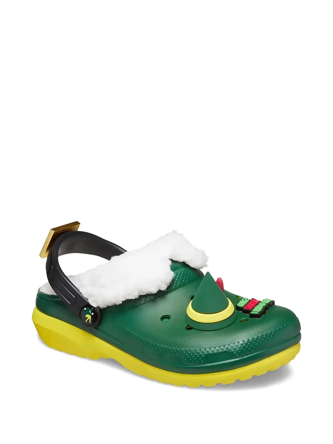 Клоги с украшением‑шляпой зеленые Crocs, зеленый